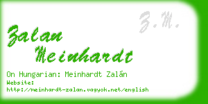 zalan meinhardt business card